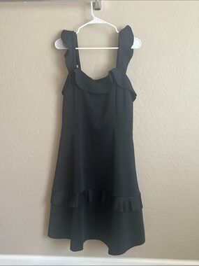 Lilly Pulitzer Black Ruffle Strap Fit & Flare Dress with Pink Tag